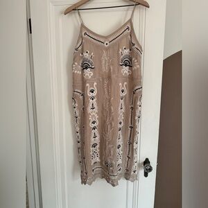 NWT Anthropologie Maeve Embroidered Slip Dress